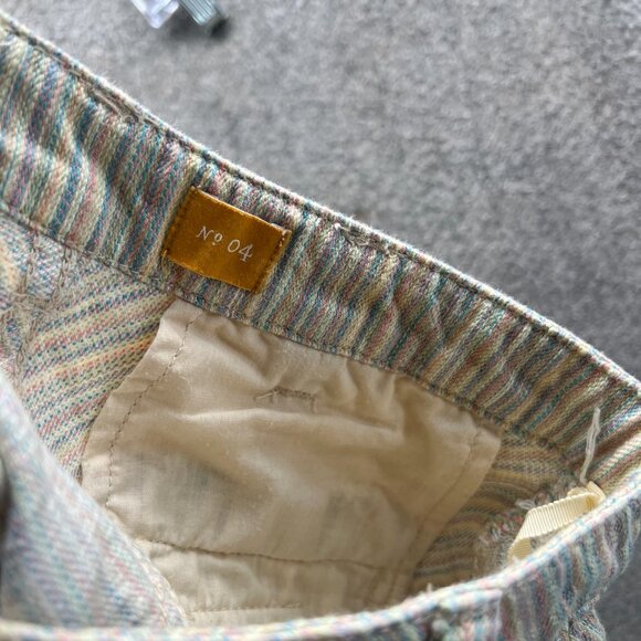 Anthropologie Pilcro Skirt Women 4 Multicolor Stripe Button Front A-Line Casual - Picture 9 of 10